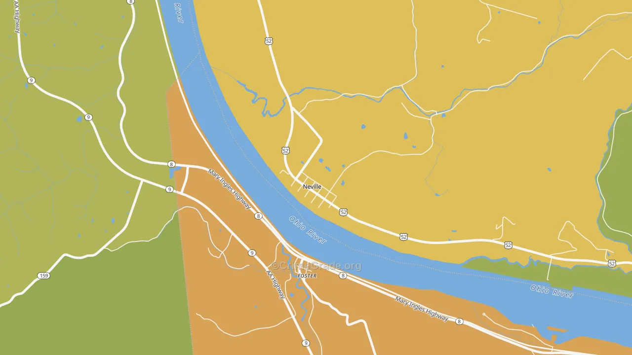 Neville, OH Map of Vandalism Rates