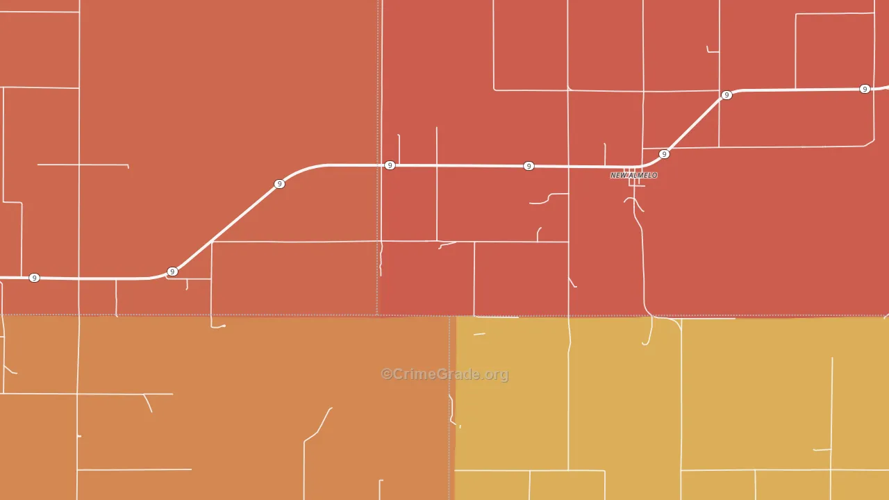 New Almelo, KS Map of Vandalism Rates