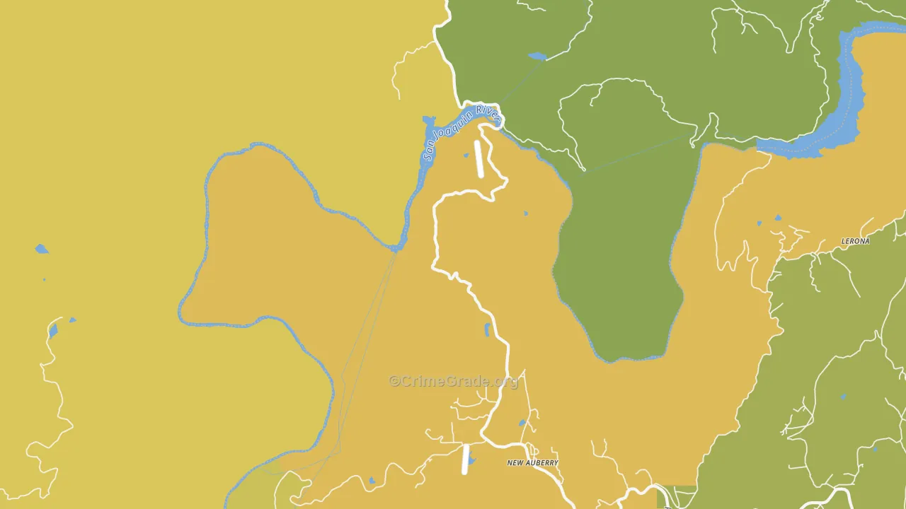 New Auberry, CA Map of Vandalism Rates
