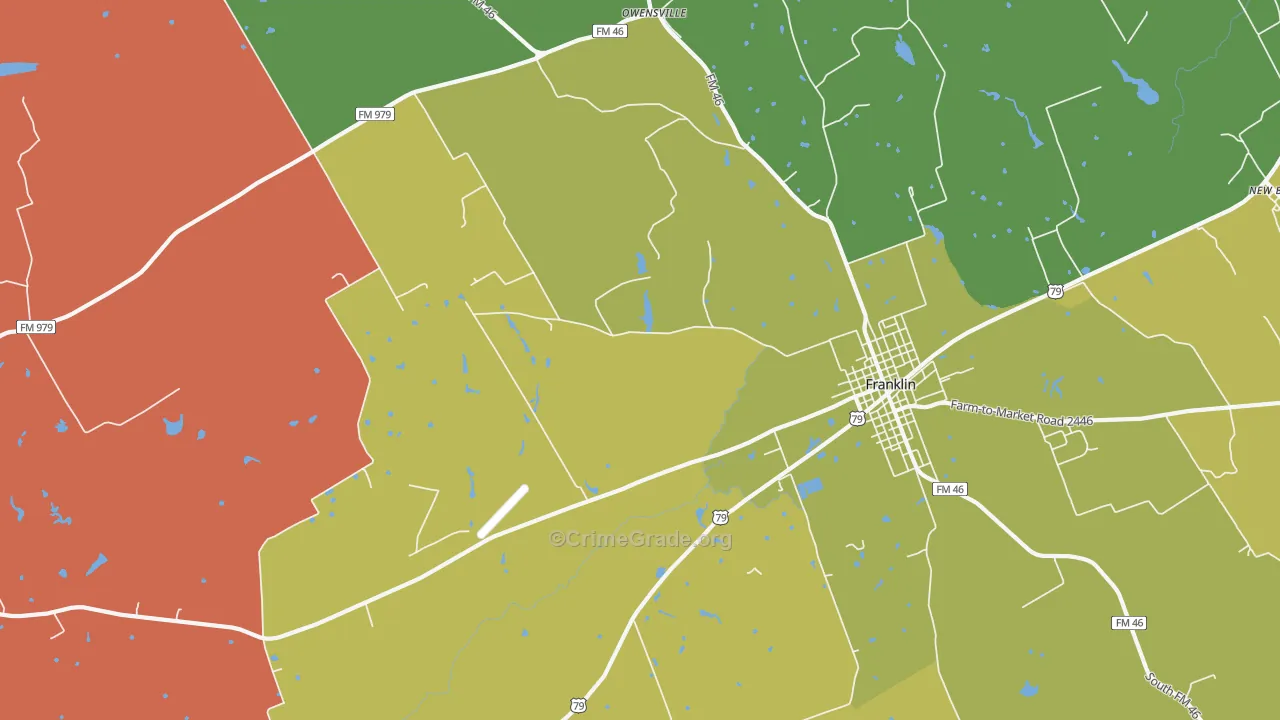 New Baden, TX Map of Vandalism Rates