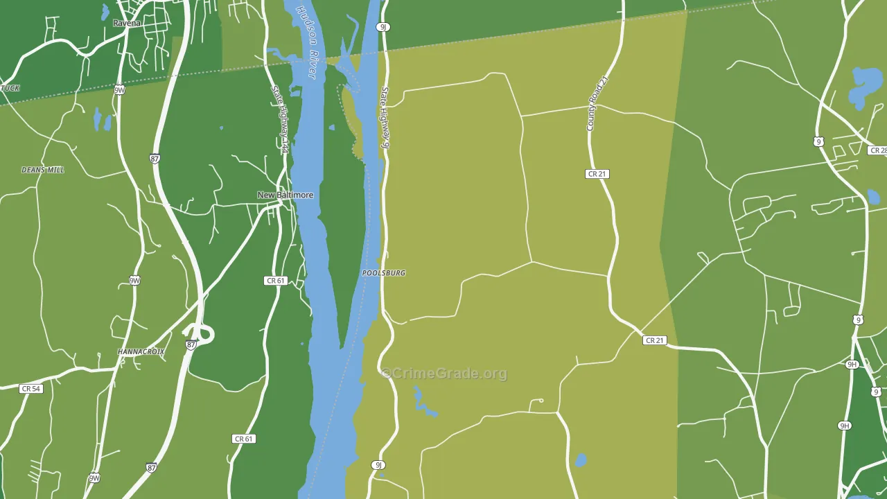 New Baltimore, NY Map of Vandalism Rates