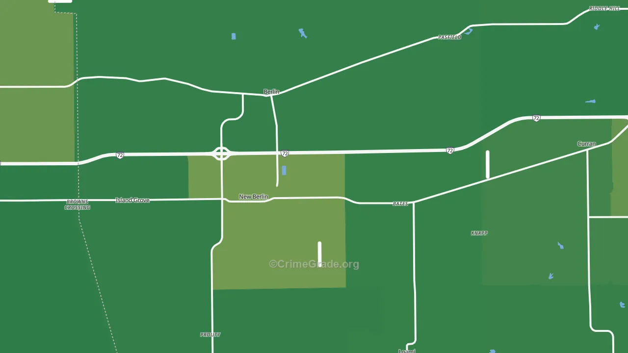 New Berlin, IL Map of Vandalism Rates