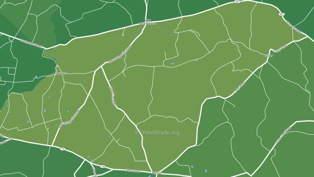 New Bridgeville, PA Map of Vandalism Rates
