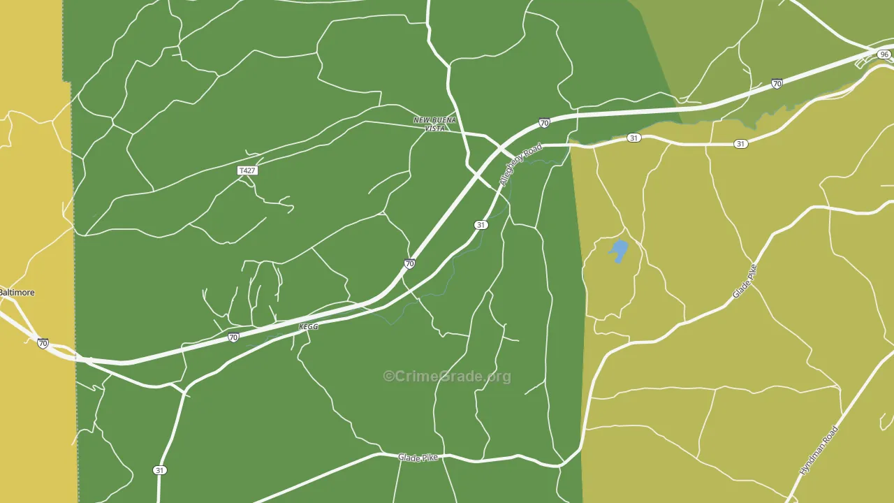 New Buena Vista, PA Map of Vandalism Rates