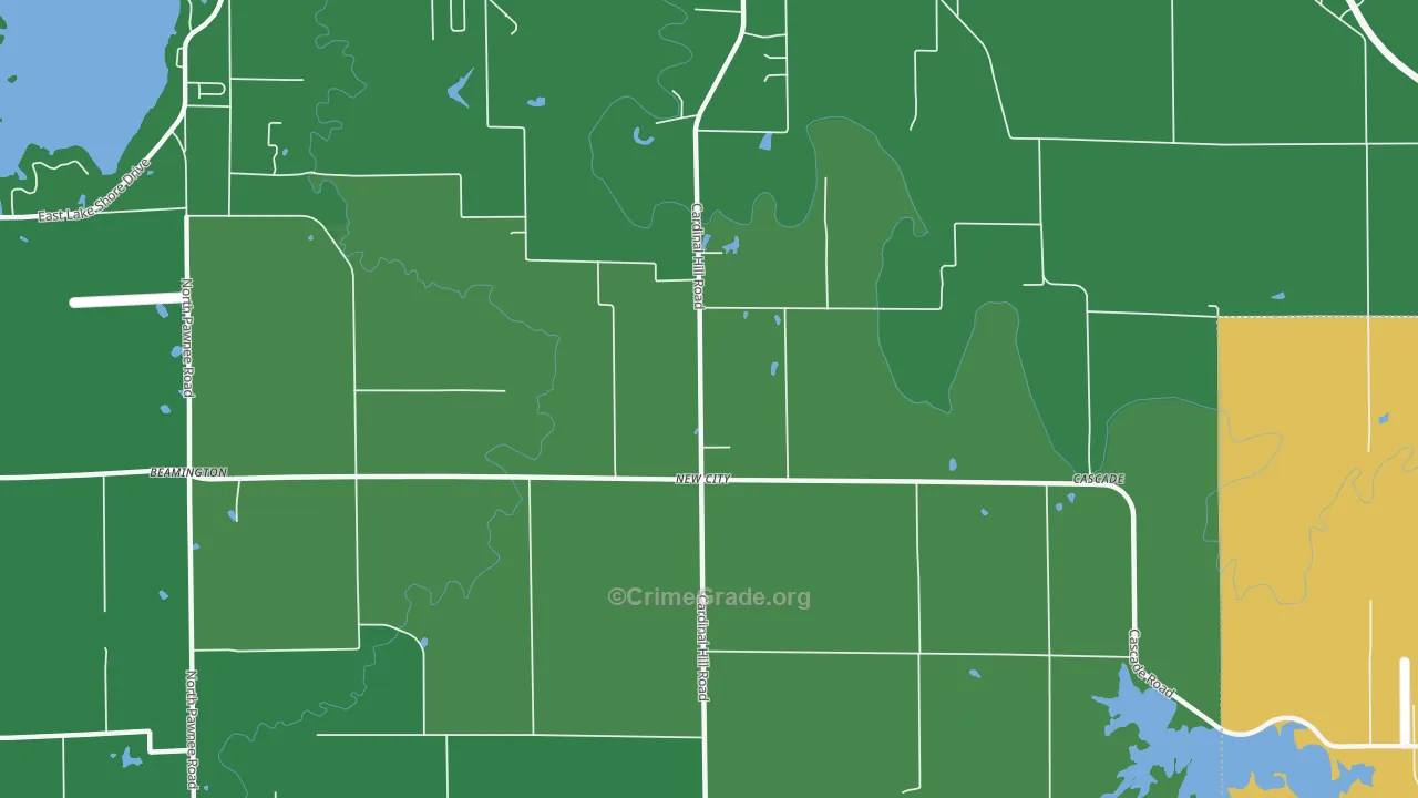 New City, IL Map of Vandalism Rates
