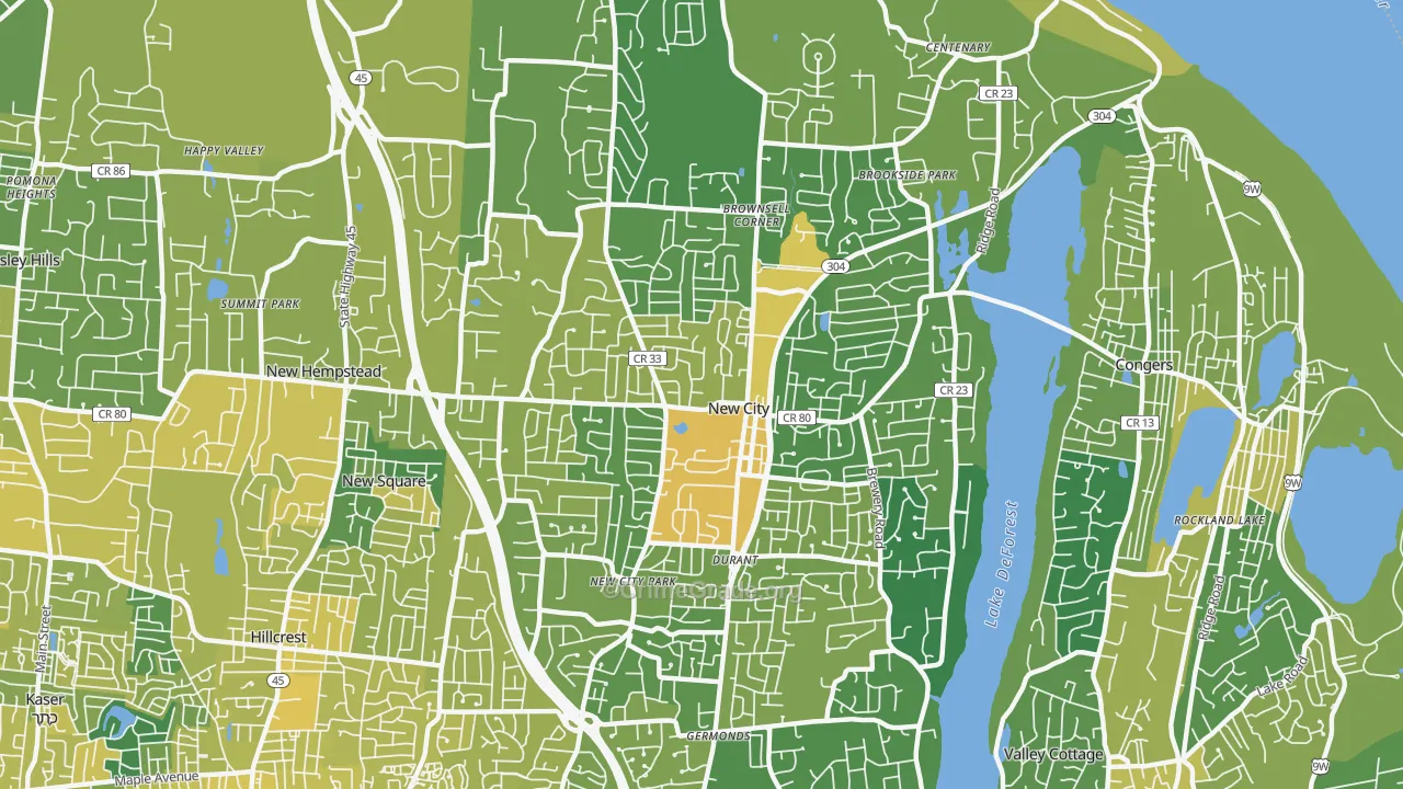 New City, NY Map of Vandalism Rates