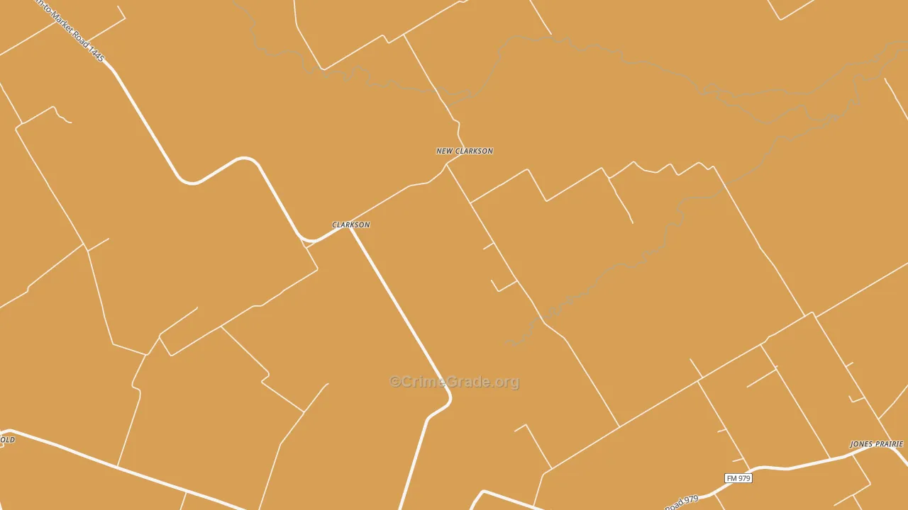 New Clarkson, TX Map of Vandalism Rates