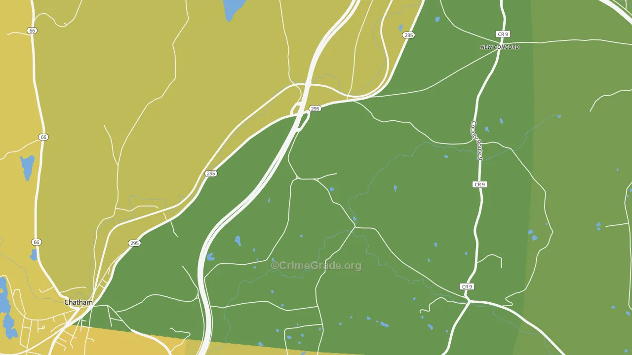 New Concord, NY Map of Vandalism Rates