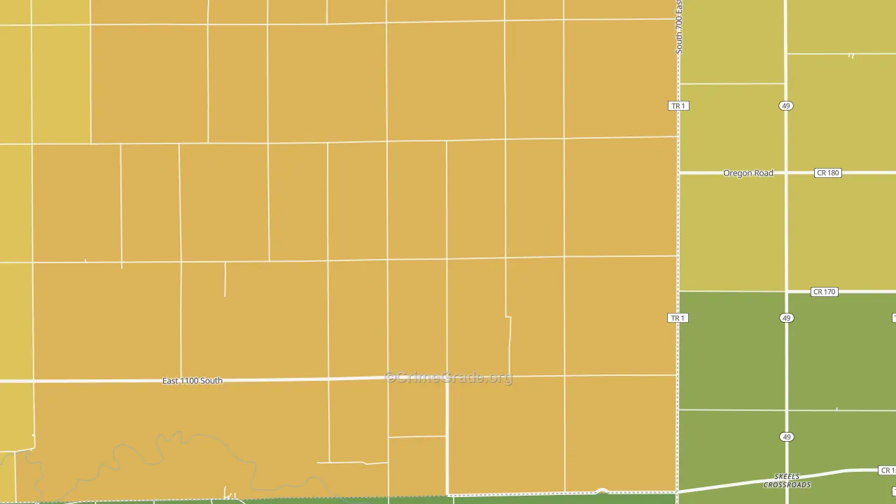 New Corydon, IN Map of Vandalism Rates