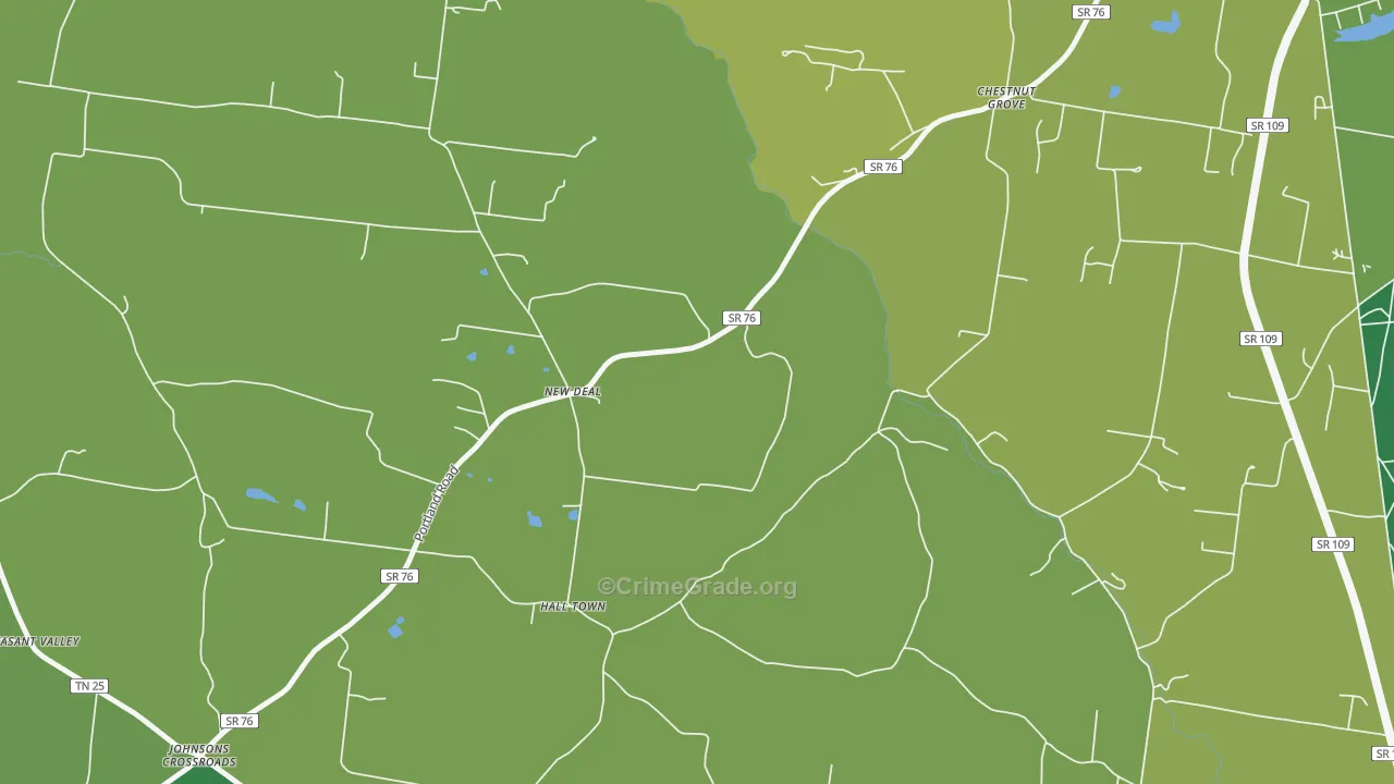 New Deal, TN Map of Vandalism Rates