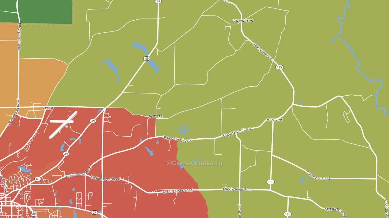 New Era, GA Map of Vandalism Rates