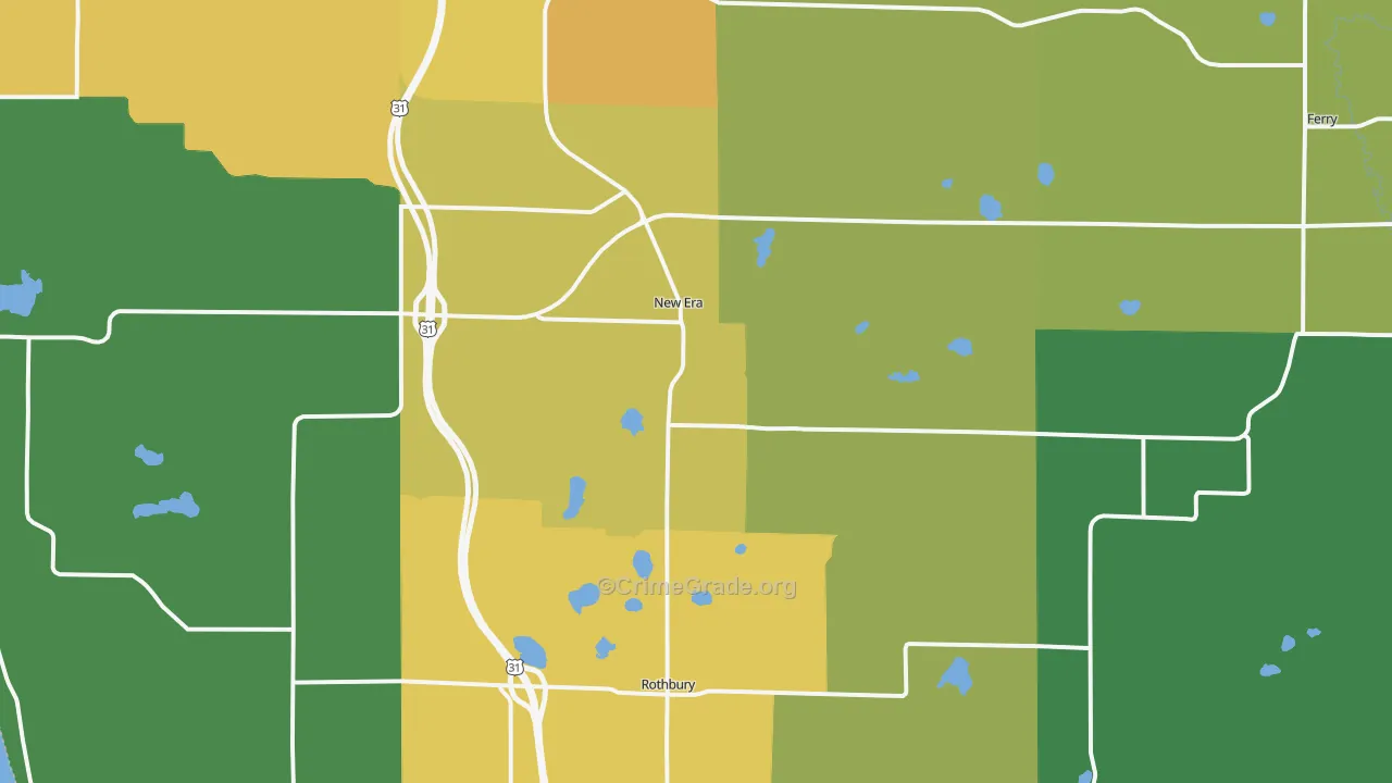 New Era, MI Map of Vandalism Rates