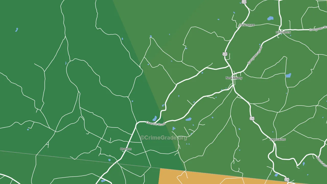 New Era, PA Map of Vandalism Rates