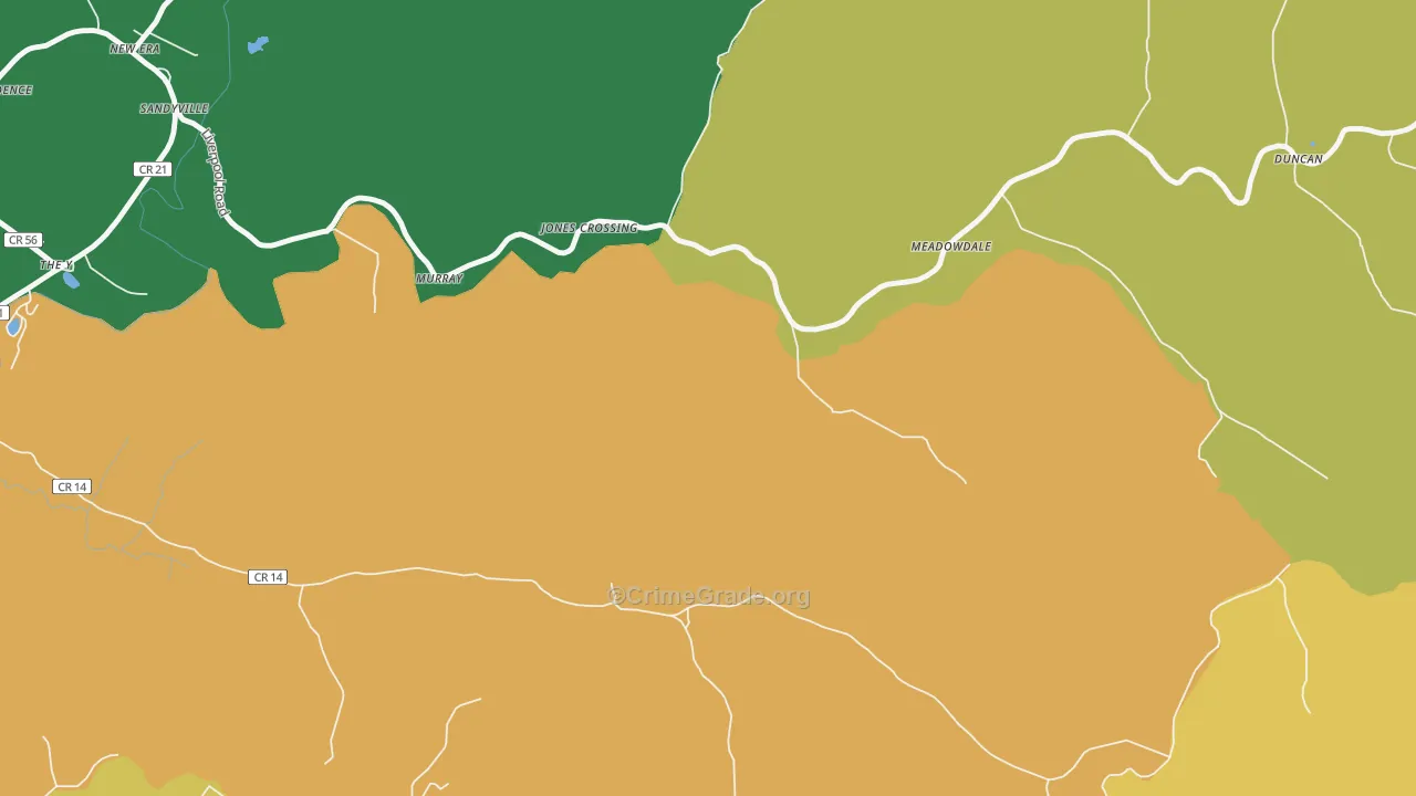 New Era, WV Map of Vandalism Rates