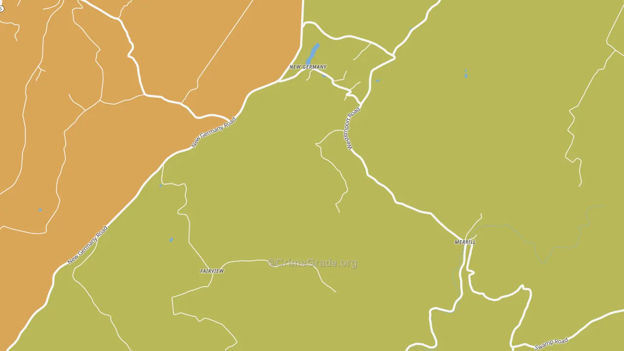 New Germany, MD Map of Vandalism Rates