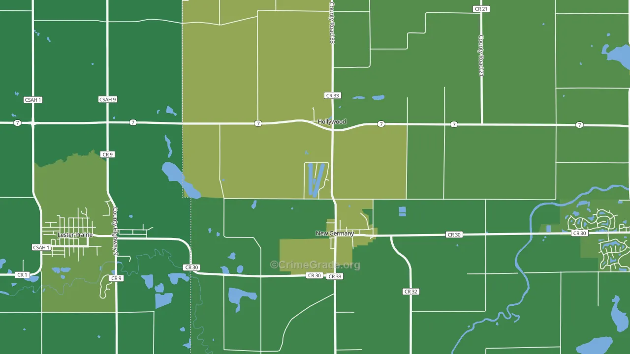New Germany, MN Map of Vandalism Rates