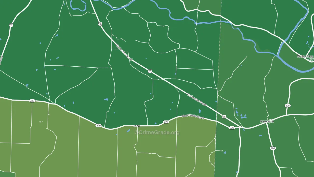 New Guilford, OH Map of Vandalism Rates
