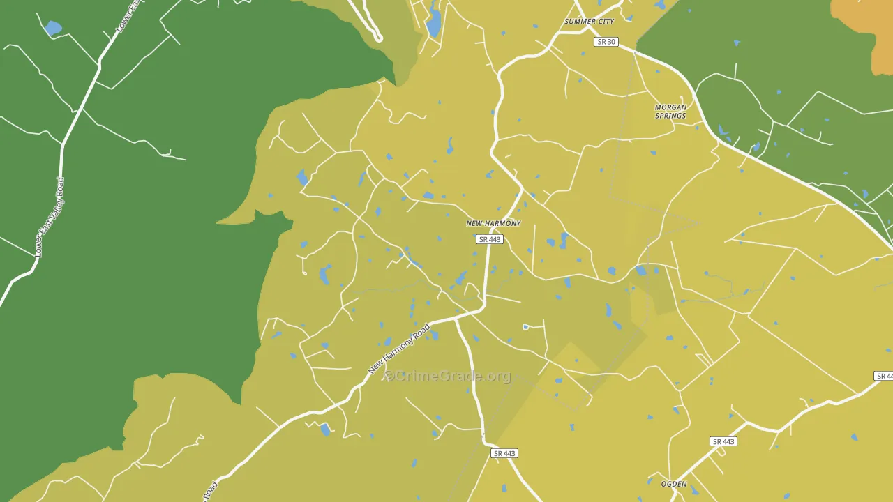 New Harmony, TN Map of Vandalism Rates