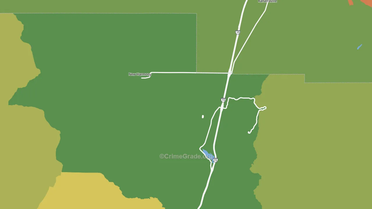 New Harmony, UT Map of Vandalism Rates