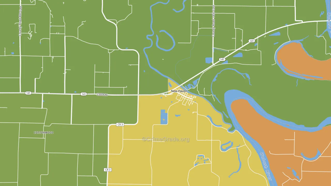New Haven, IL Map of Vandalism Rates