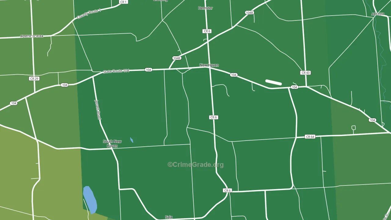 New Haven, NY Map of Vandalism Rates