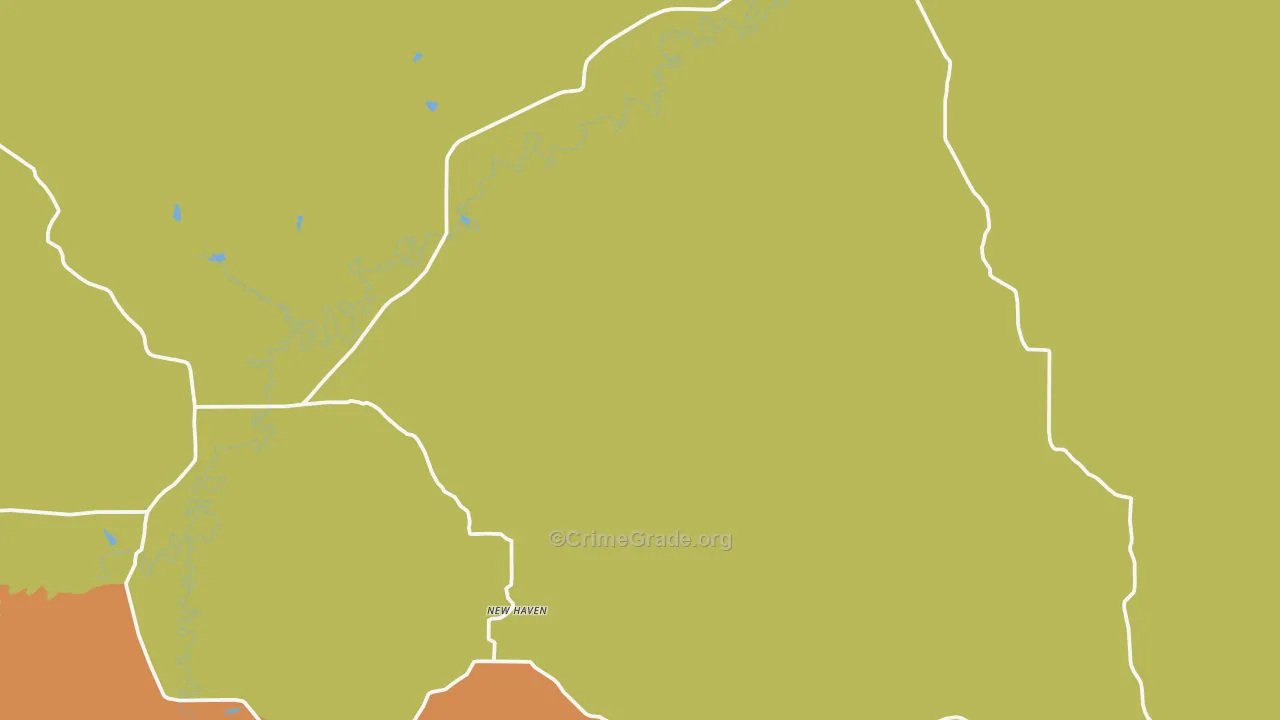 New Haven, WY Map of Vandalism Rates