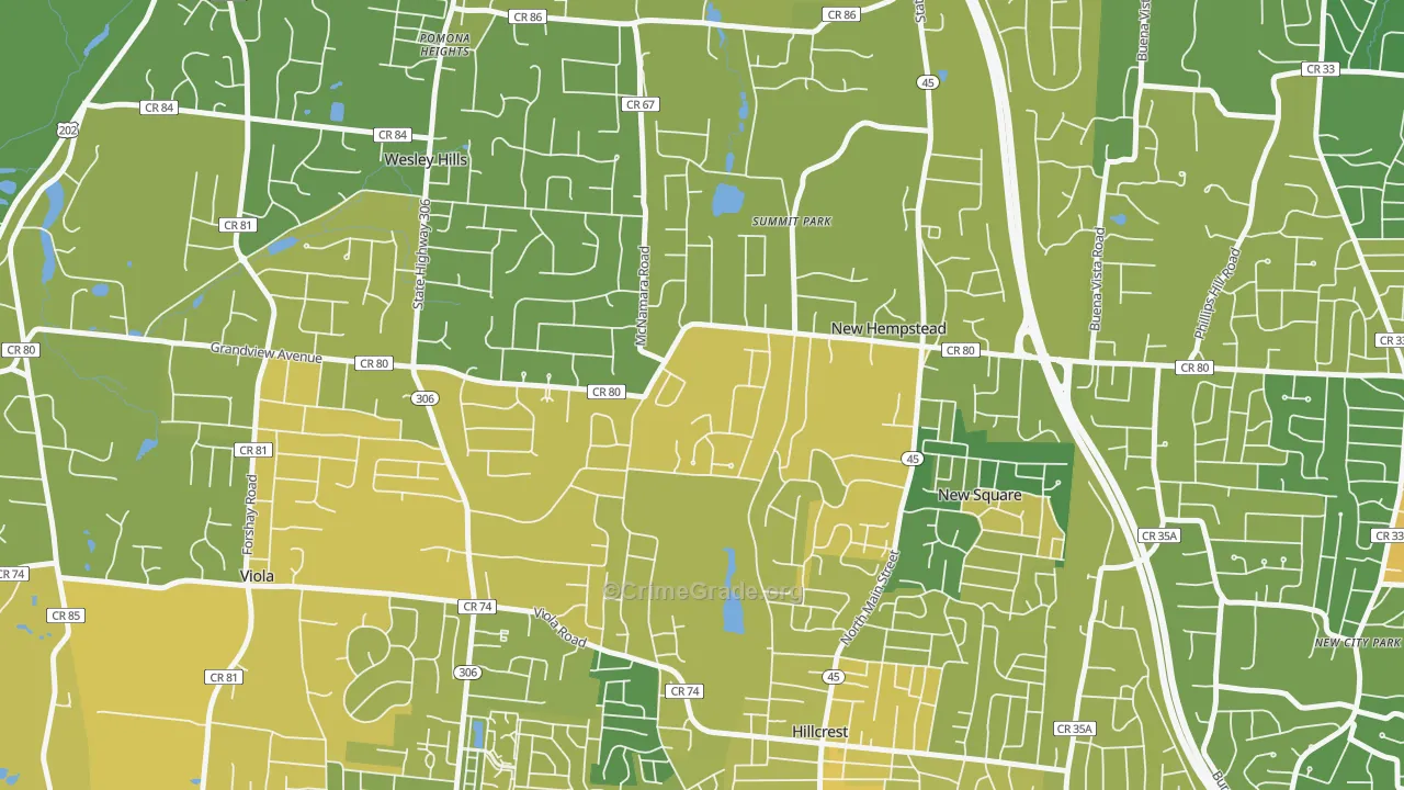 New Hempstead, NY Map of Vandalism Rates