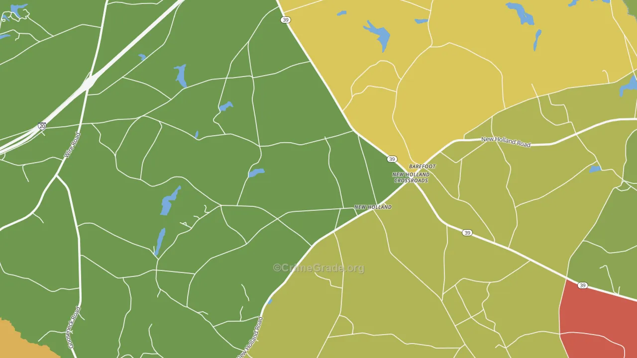 New Holland Crossroads, SC Map of Vandalism Rates