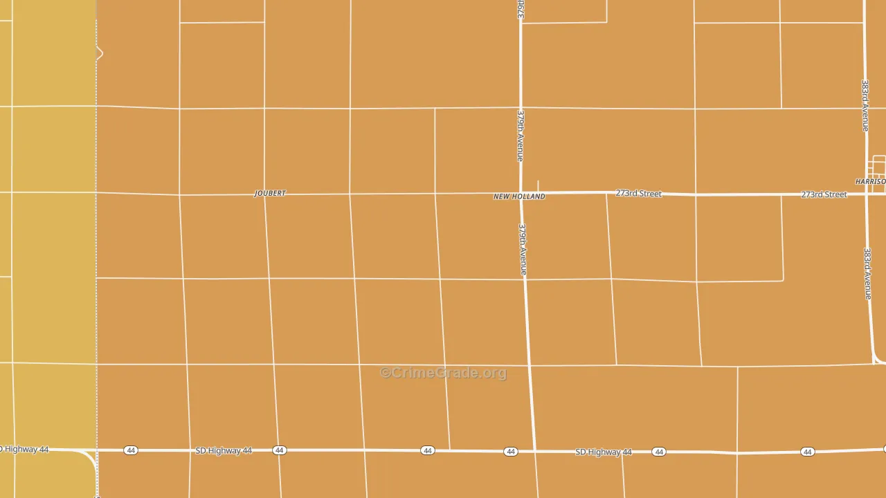 New Holland, SD Map of Vandalism Rates