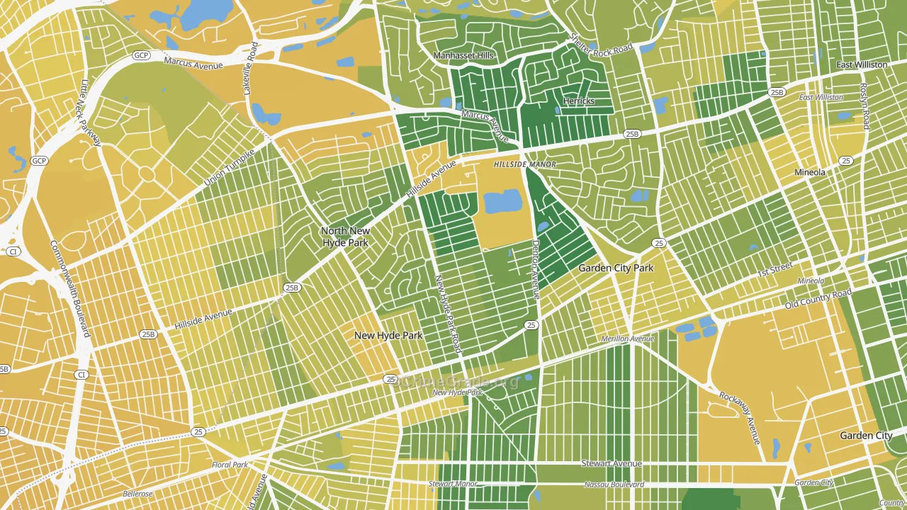 New Hyde Park, NY Map of Vandalism Rates