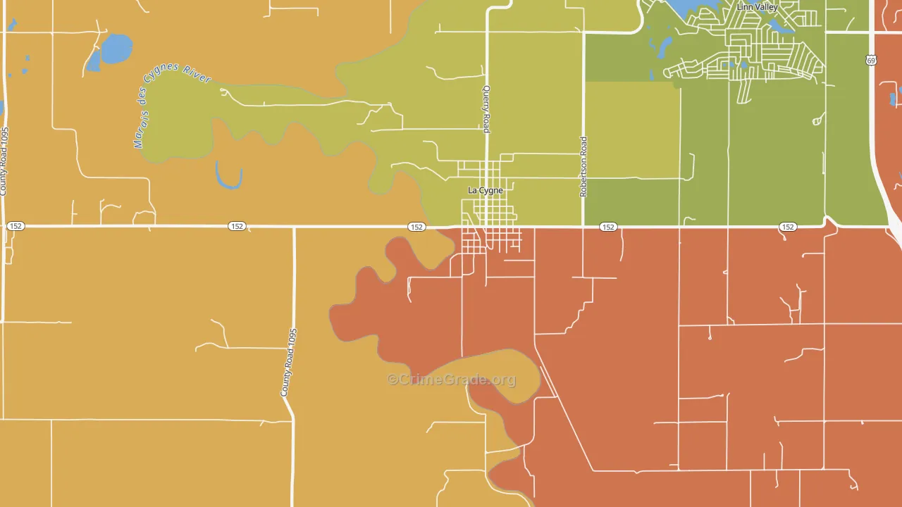 New Lancaster, KS Map of Vandalism Rates