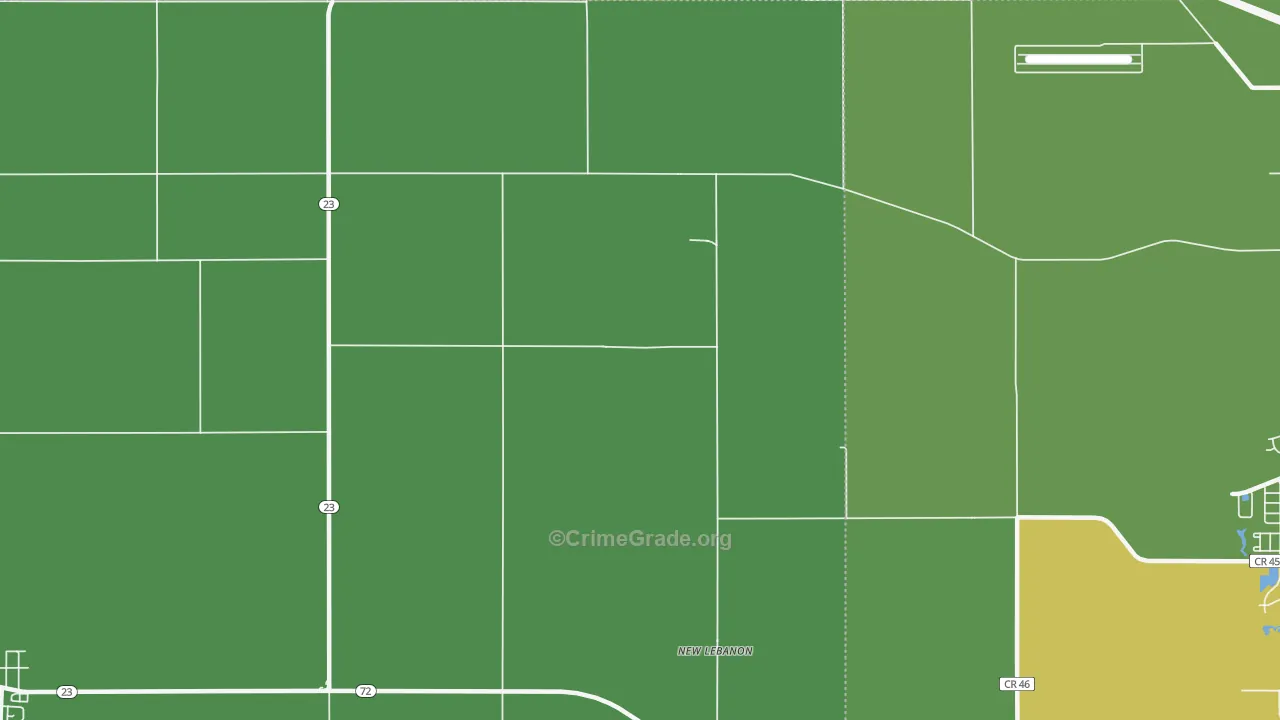New Lebanon, IL Map of Vandalism Rates