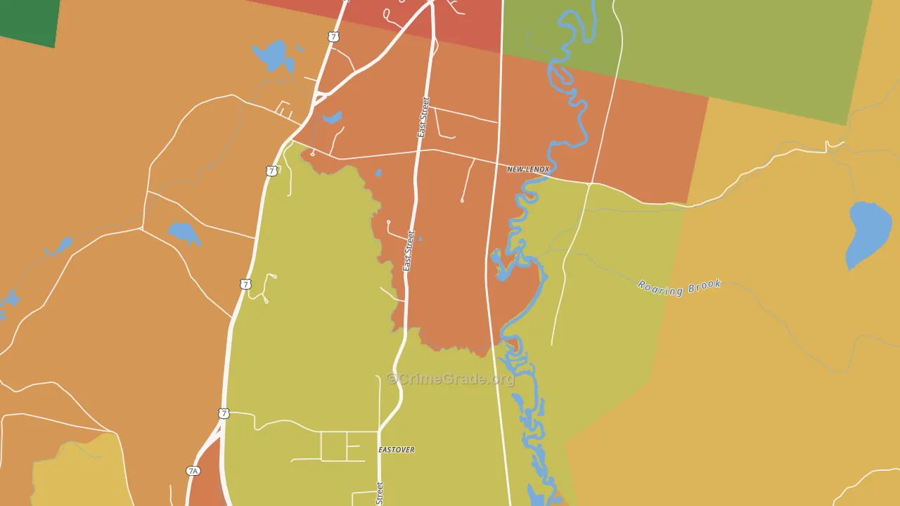 New Lenox, MA Map of Vandalism Rates