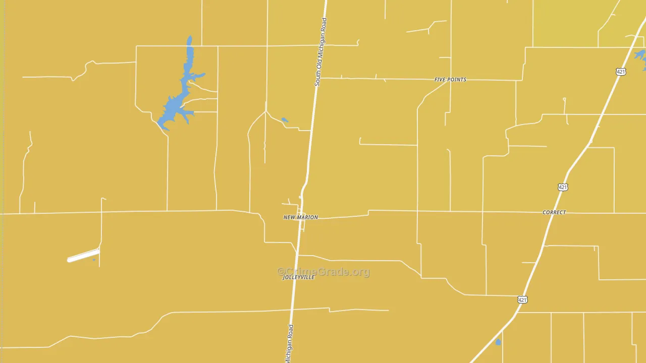 New Marion, IN Map of Vandalism Rates