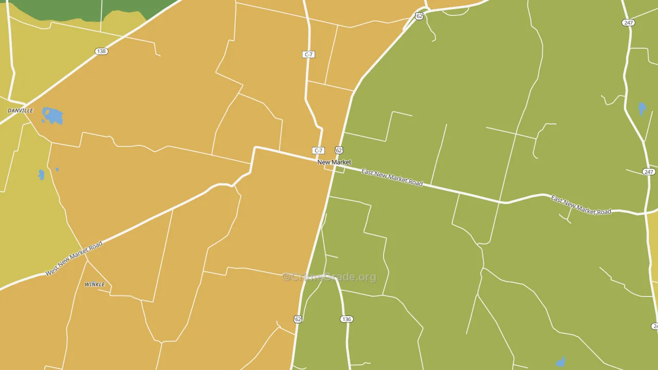 New Market, OH Map of Vandalism Rates