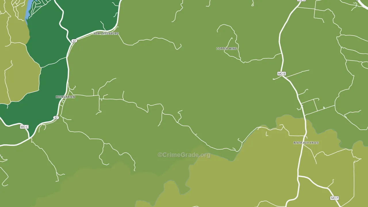 New Offenburg, MO Map of Vandalism Rates
