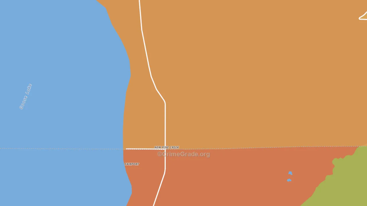 New Pine Creek, OR Map of Vandalism Rates