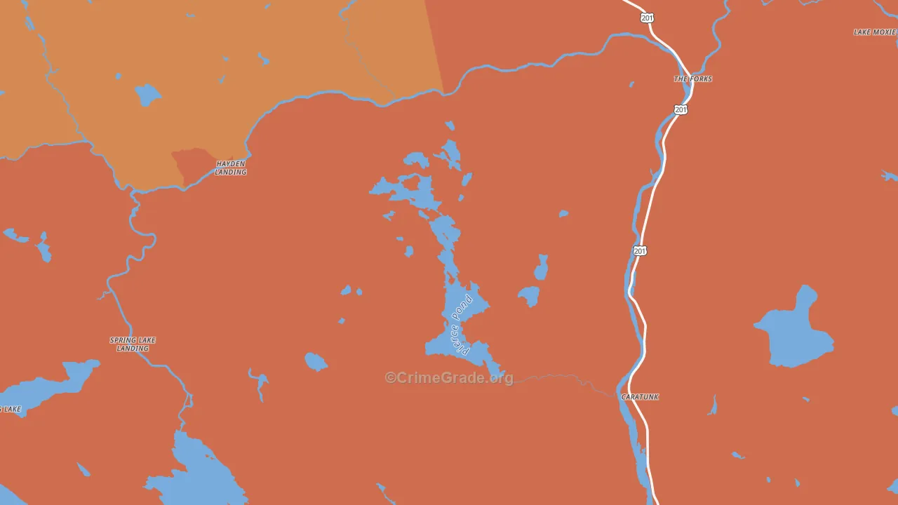 New Portland, ME Map of Vandalism Rates