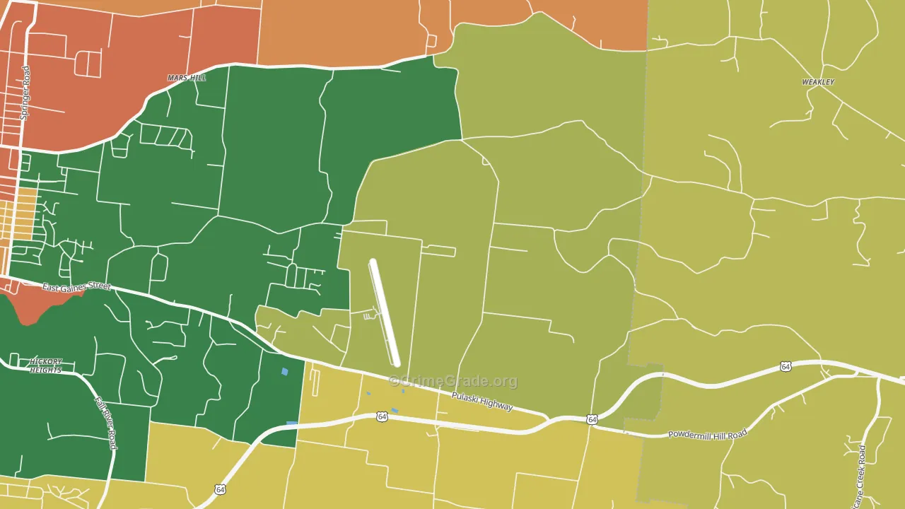 New Prospect, TN Map of Vandalism Rates