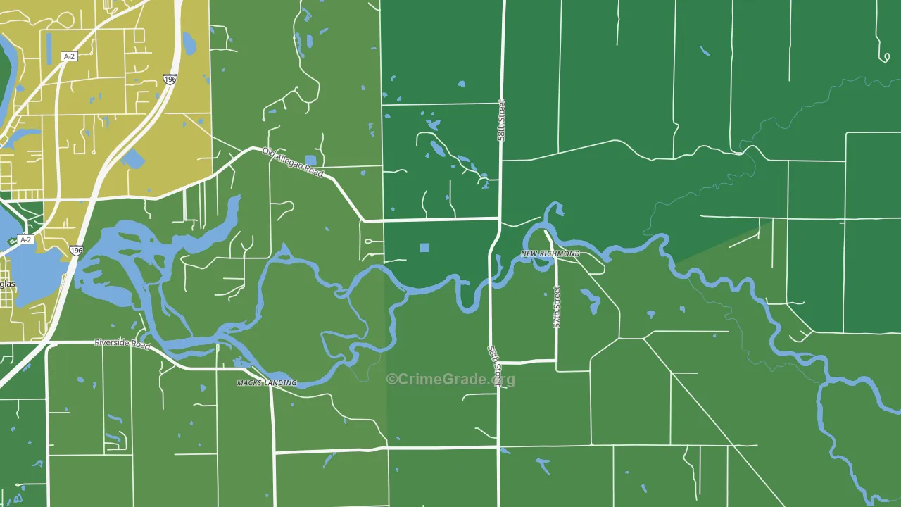 New Richmond, MI Map of Vandalism Rates