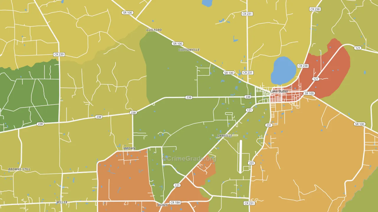 New River, FL Map of Vandalism Rates