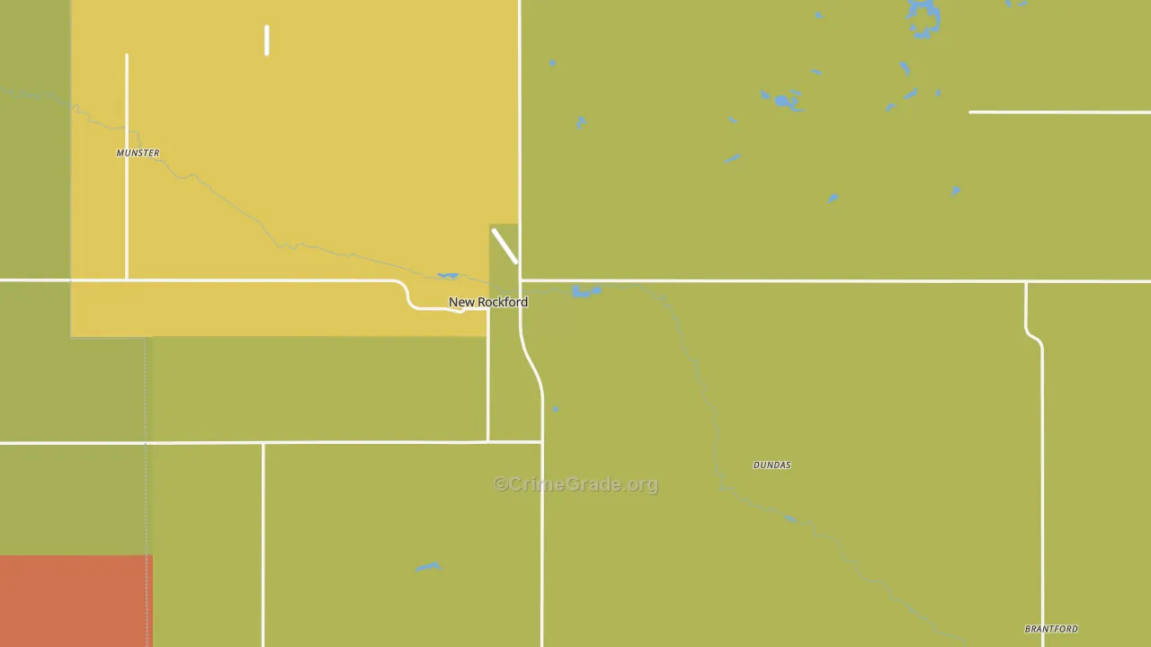 New Rockford, ND Map of Vandalism Rates