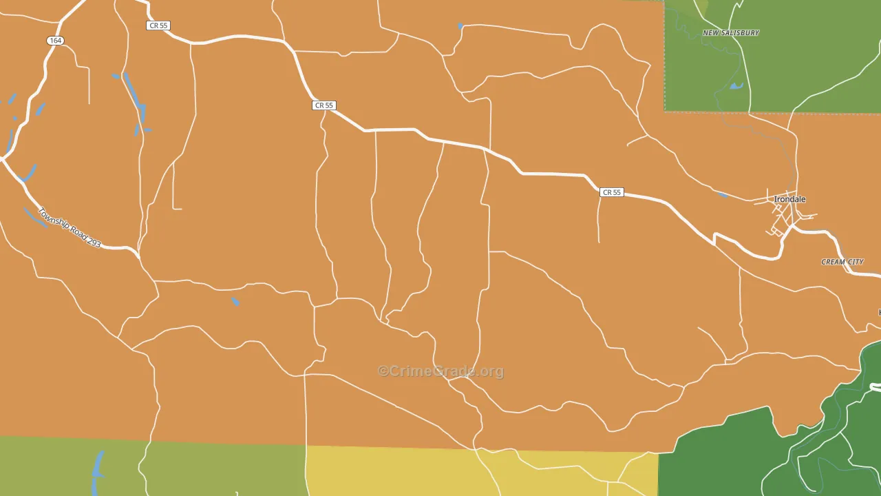 New Salisbury, OH Map of Vandalism Rates