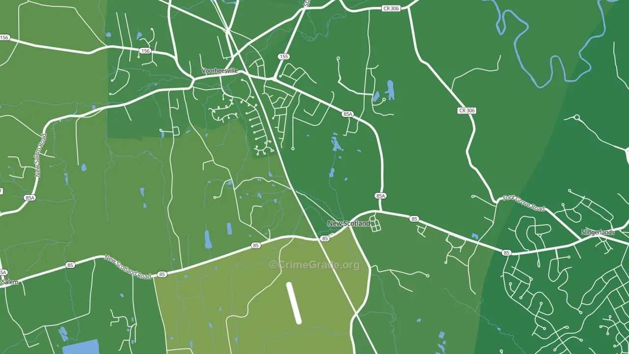 New Scotland, NY Map of Vandalism Rates