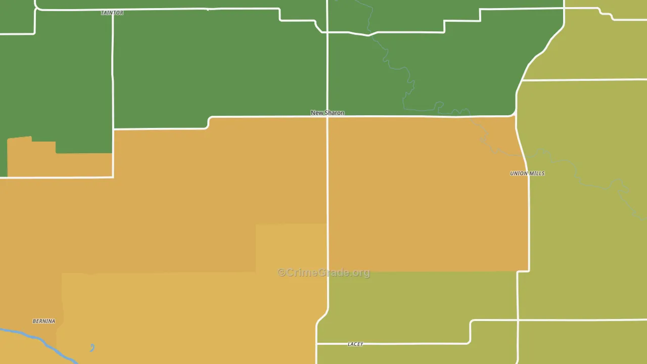 New Sharon, IA Map of Vandalism Rates