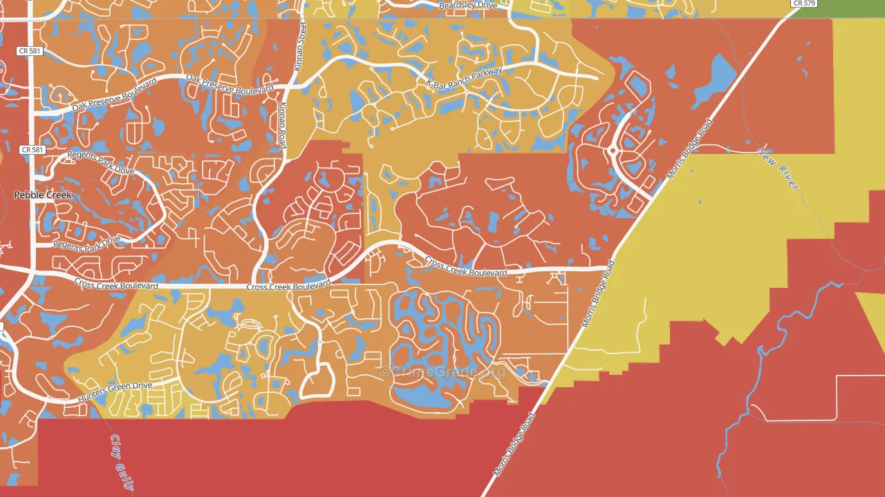 New Tampa, Tampa, FL Map of Vandalism Rates