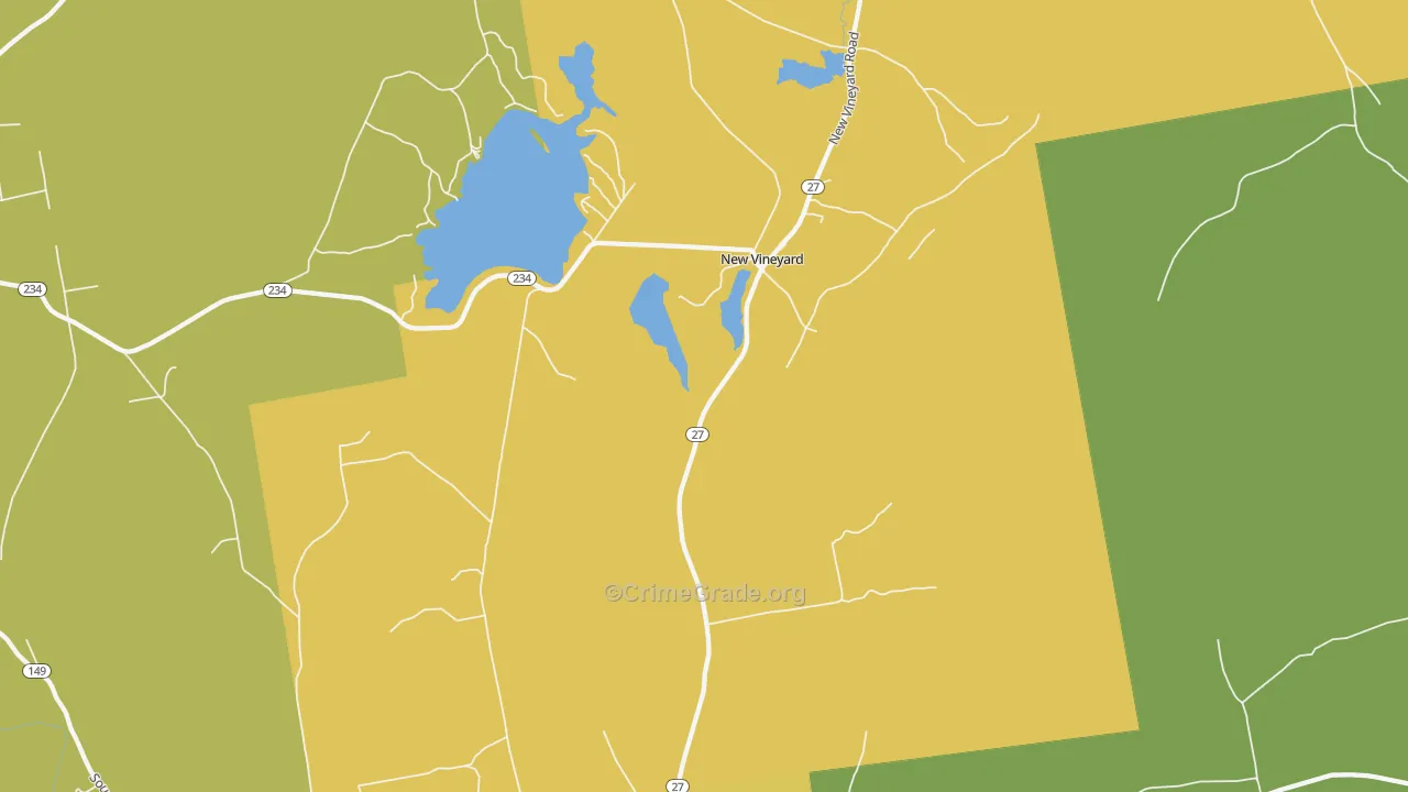 New Vineyard, ME Map of Vandalism Rates