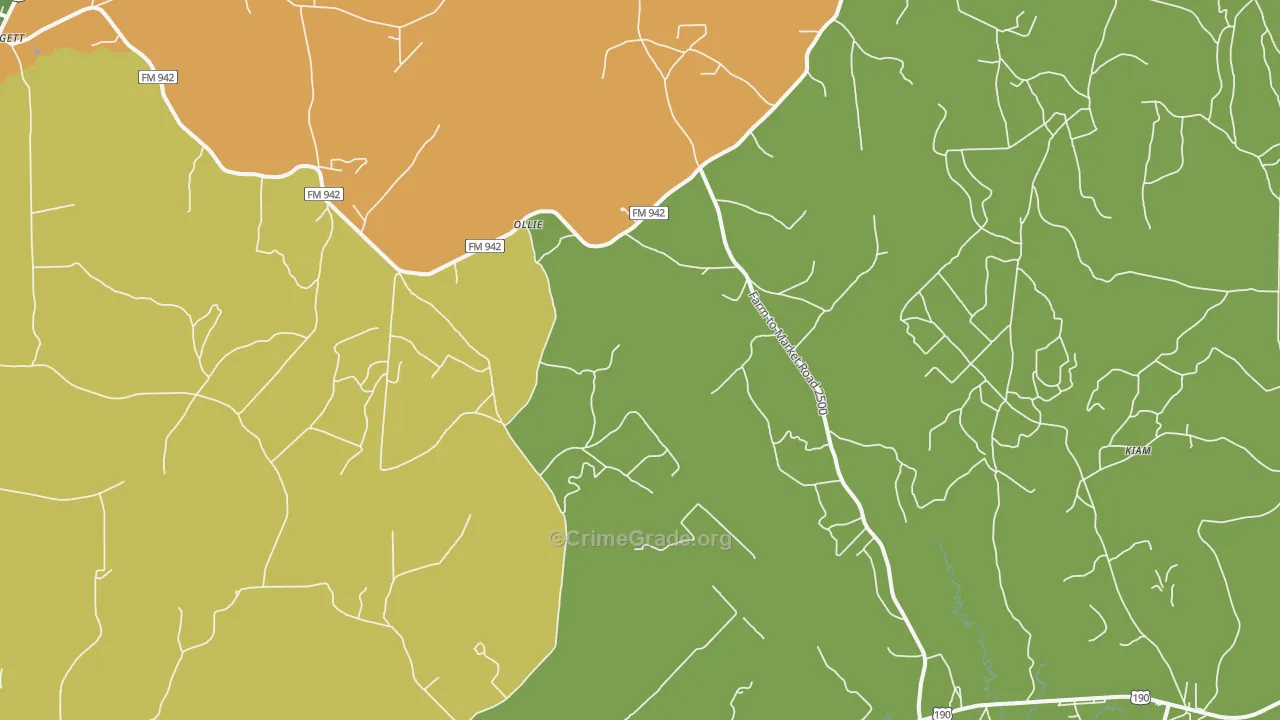 New Willard, TX Map of Vandalism Rates