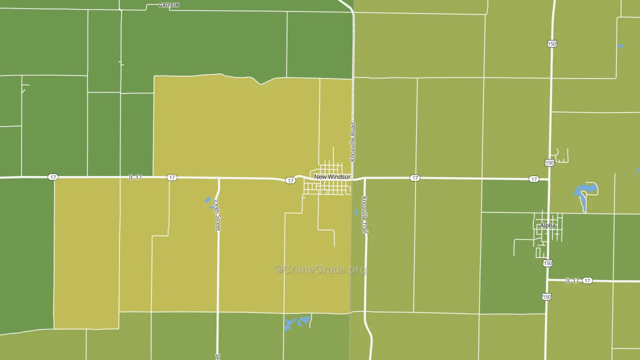 New Windsor, IL Map of Vandalism Rates