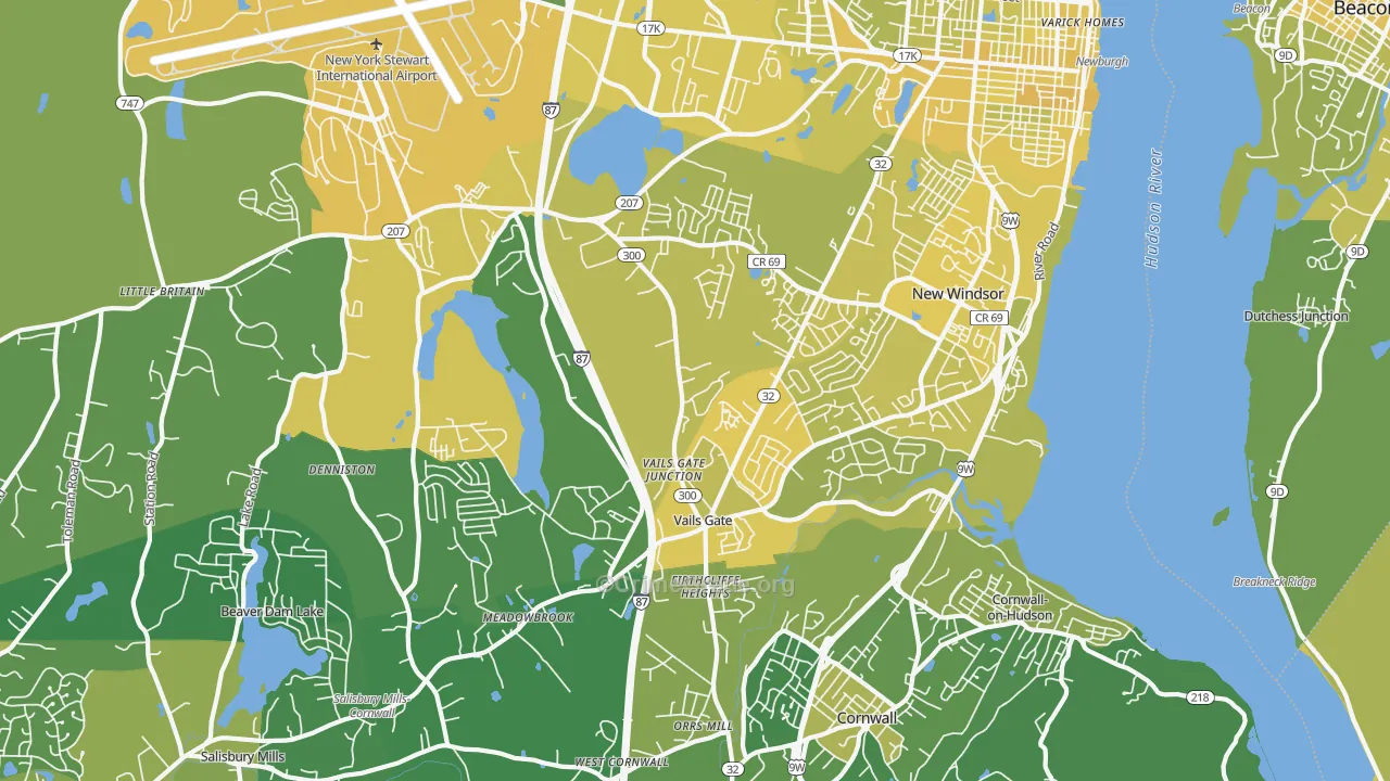 New Windsor, NY Map of Vandalism Rates